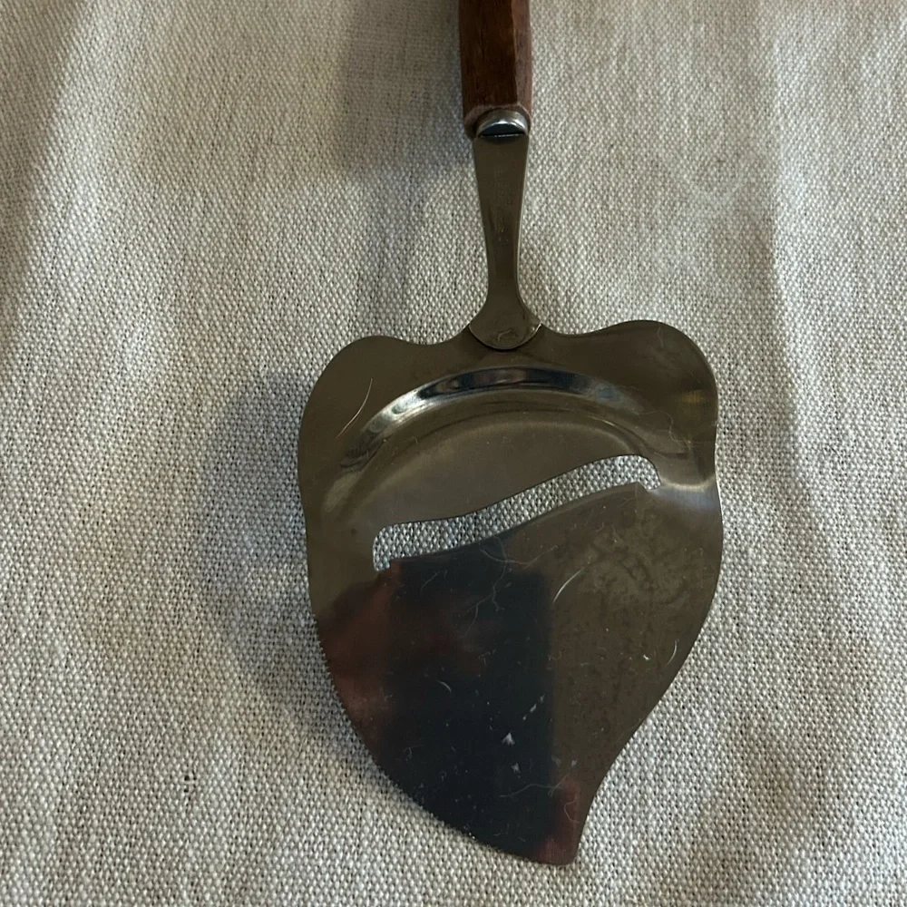 Vintage Stainless Steel Cheese Slicer With Wood Handle Japan kitchen Utensil